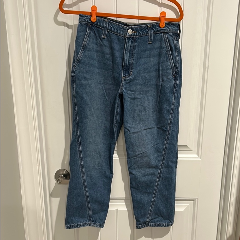 Banana Republic High Rise Barrel Leg Jeans